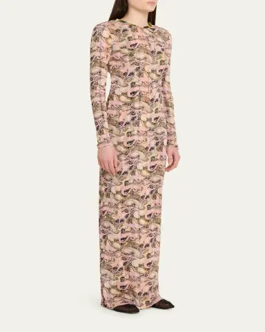 Diane von Furstenberg Arabella Reversible Multi-Print Long-Sleeve Maxi Dress | Thumbnail 4 Diane von Furstenberg Arabella Reversible Multi-Print Long-Sleeve Maxi Dress | Thumbnail 4