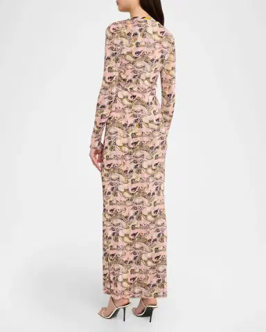 Diane von Furstenberg Arabella Reversible Multi-Print Long-Sleeve Maxi Dress | Thumbnail 7 Diane von Furstenberg Arabella Reversible Multi-Print Long-Sleeve Maxi Dress | Thumbnail 7