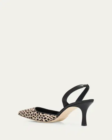 Manolo Blahnik 70mm Carolyne Calf Hair Slingback Pumps | Thumbnail 2 Manolo Blahnik 70mm Carolyne Calf Hair Slingback Pumps | Thumbnail 2