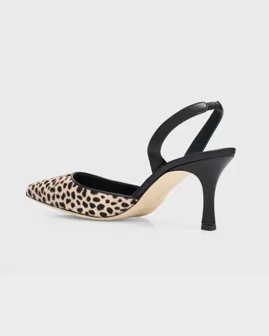 Manolo Blahnik 70mm Carolyne Calf Hair Slingback Pumps | Thumbnail 4 Manolo Blahnik 70mm Carolyne Calf Hair Slingback Pumps | Thumbnail 4
