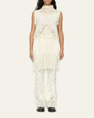 Sea Adelina Battenberg Lace Fringe-Trim Top | Thumbnail 2 Sea Adelina Battenberg Lace Fringe-Trim Top | Thumbnail 2