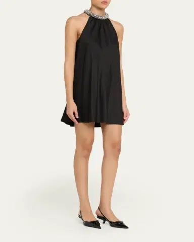 Simkhai Hadleigh Embellished Satin Mini Dress | Thumbnail 4 Simkhai Hadleigh Embellished Satin Mini Dress | Thumbnail 4