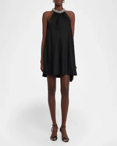 Simkhai Hadleigh Embellished Satin Mini Dress | Thumbnail 6 Simkhai Hadleigh Embellished Satin Mini Dress | Thumbnail 6