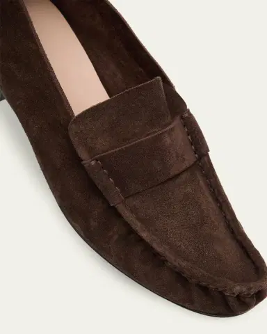 The Row Soft Suede Moccasin Loafers | Thumbnail 3 The Row Soft Suede Moccasin Loafers | Thumbnail 3