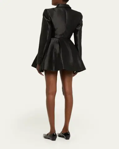 Ronny Kobo Miley Pleated Fit-&-Flare Blazer Mini Dress | Thumbnail 3 Ronny Kobo Miley Pleated Fit-&-Flare Blazer Mini Dress | Thumbnail 3