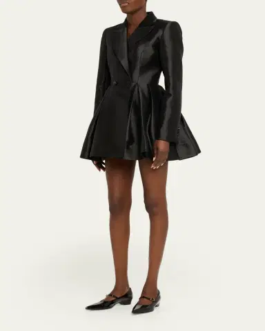 Ronny Kobo Miley Pleated Fit-&-Flare Blazer Mini Dress | Thumbnail 4 Ronny Kobo Miley Pleated Fit-&-Flare Blazer Mini Dress | Thumbnail 4