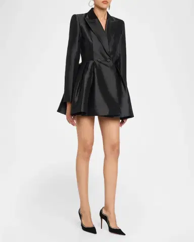 Ronny Kobo Miley Pleated Fit-&-Flare Blazer Mini Dress | Thumbnail 10 Ronny Kobo Miley Pleated Fit-&-Flare Blazer Mini Dress | Thumbnail 10