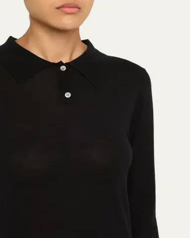 STILL HERE Fine-Knit Polo Sweater | Thumbnail 5 STILL HERE Fine-Knit Polo Sweater | Thumbnail 5