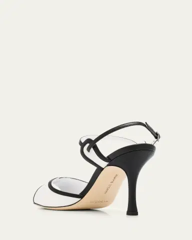Manolo Blahnik 90mm Todda Bicolor Leather Sandals | Thumbnail 2 Manolo Blahnik 90mm Todda Bicolor Leather Sandals | Thumbnail 2