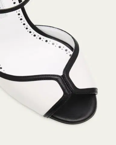 Manolo Blahnik 90mm Todda Bicolor Leather Sandals | Thumbnail 3 Manolo Blahnik 90mm Todda Bicolor Leather Sandals | Thumbnail 3