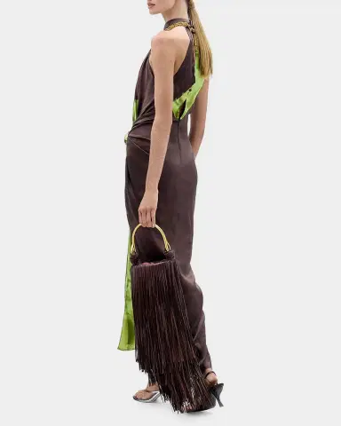 Silvia Tcherassi Tizziana Knotted Silk Halter Maxi Dress | Thumbnail 7 Silvia Tcherassi Tizziana Knotted Silk Halter Maxi Dress | Thumbnail 7