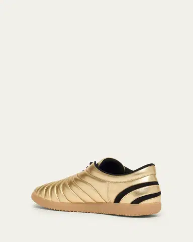 Valentino Garavani Men's Kicky Asymmetrical Metallic Leather Sneakers | Thumbnail 2 Valentino Garavani Men's Kicky Asymmetrical Metallic Leather Sneakers | Thumbnail 2