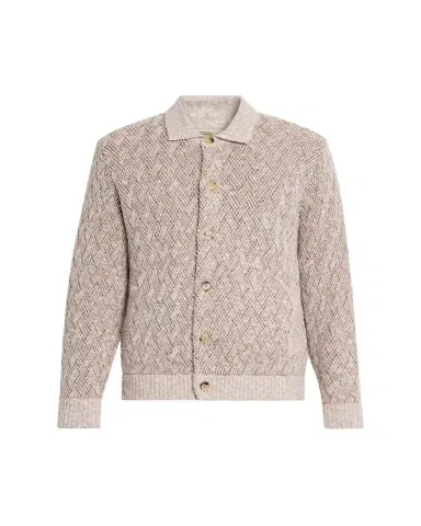 Baldassari Men's Wool-Blend Basketweave Stitch Cardigan | Thumbnail 1 Baldassari Men's Wool-Blend Basketweave Stitch Cardigan | Thumbnail 1