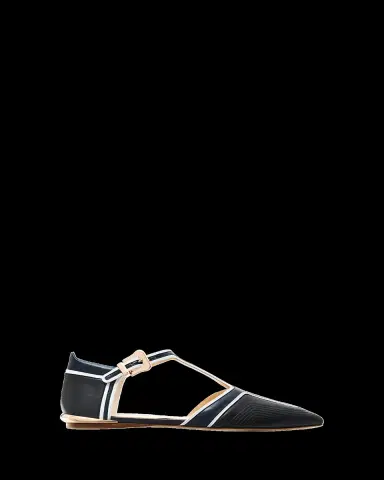 Gabriela Hearst Leya Moto Leather T-Strap Flats | Thumbnail 2 Gabriela Hearst Leya Moto Leather T-Strap Flats | Thumbnail 2