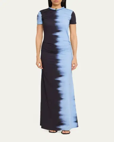 Silvia Tcherassi Yara Tie-Dye Short-Sleeve Maxi Dress | Thumbnail 2 Silvia Tcherassi Yara Tie-Dye Short-Sleeve Maxi Dress | Thumbnail 2