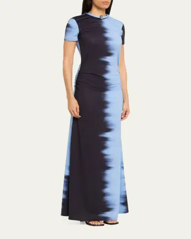 Silvia Tcherassi Yara Tie-Dye Short-Sleeve Maxi Dress | Thumbnail 4 Silvia Tcherassi Yara Tie-Dye Short-Sleeve Maxi Dress | Thumbnail 4