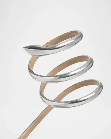 René Caovilla 105mm Cleo Metallic Leather Sandals | Thumbnail 5 René Caovilla 105mm Cleo Metallic Leather Sandals | Thumbnail 5