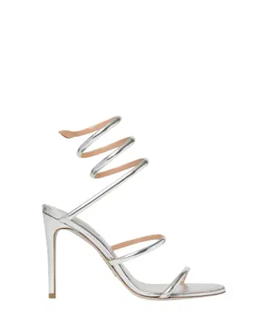 René Caovilla 105mm Cleo Metallic Leather Sandals | Thumbnail 1 René Caovilla 105mm Cleo Metallic Leather Sandals | Thumbnail 1