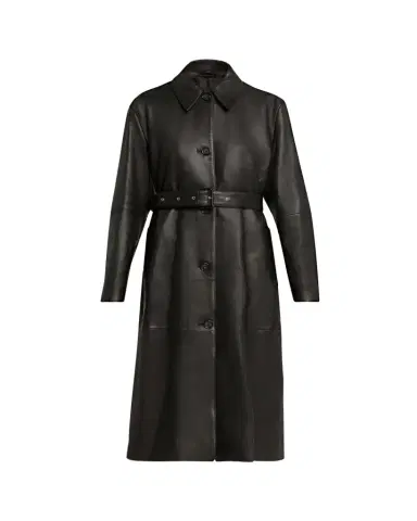Toteme Belted Leather Oversized Coat | Thumbnail 1 Toteme Belted Leather Oversized Coat | Thumbnail 1