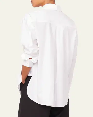 OFFICINE GÉNÉRALE Yari Cotton Poplin Button-Front Shirt | Thumbnail 3 OFFICINE GÉNÉRALE Yari Cotton Poplin Button-Front Shirt | Thumbnail 3