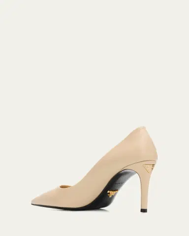 Prada 85mm Donna Saffiano Leather Pumps | Thumbnail 2 Prada 85mm Donna Saffiano Leather Pumps | Thumbnail 2