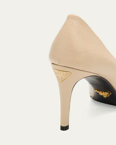 Prada 85mm Donna Saffiano Leather Pumps | Thumbnail 3 Prada 85mm Donna Saffiano Leather Pumps | Thumbnail 3
