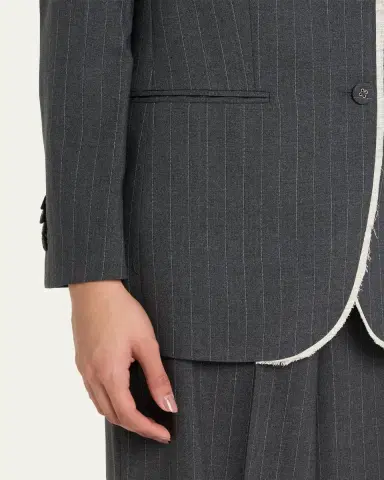 OFFICINE GÉNÉRALE Giovanni Oversized Pinstripe Jacket | Thumbnail 5 OFFICINE GÉNÉRALE Giovanni Oversized Pinstripe Jacket | Thumbnail 5
