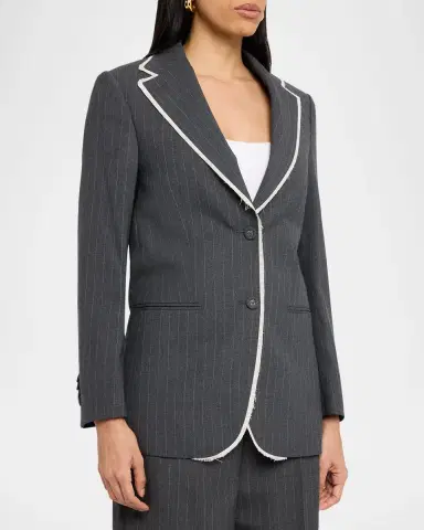 OFFICINE GÉNÉRALE Giovanni Oversized Pinstripe Jacket | Thumbnail 8 OFFICINE GÉNÉRALE Giovanni Oversized Pinstripe Jacket | Thumbnail 8