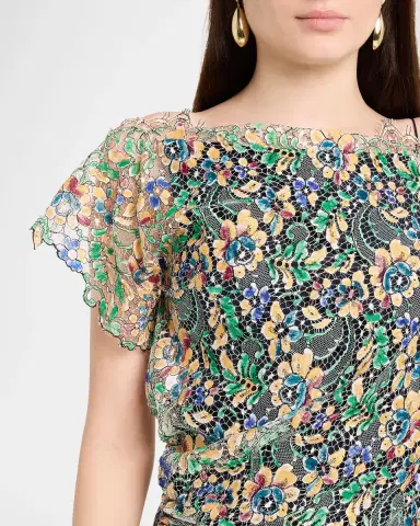 Christopher Esber Draped Hand-Painted Lace Dress | Thumbnail 9 Christopher Esber Draped Hand-Painted Lace Dress | Thumbnail 9