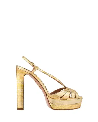 Aquazzura 130mm Aimee Metallic Leather Platform Sandals | Thumbnail 1 Aquazzura 130mm Aimee Metallic Leather Platform Sandals | Thumbnail 1