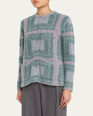 Kule The Egon Tartan Cardigan | Thumbnail 4 Kule The Egon Tartan Cardigan | Thumbnail 4