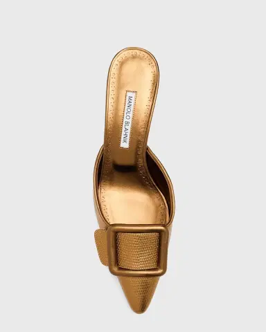Manolo Blahnik 50mm Maysalebi Embossed Metallic Leather Mules | Thumbnail 10 Manolo Blahnik 50mm Maysalebi Embossed Metallic Leather Mules | Thumbnail 10