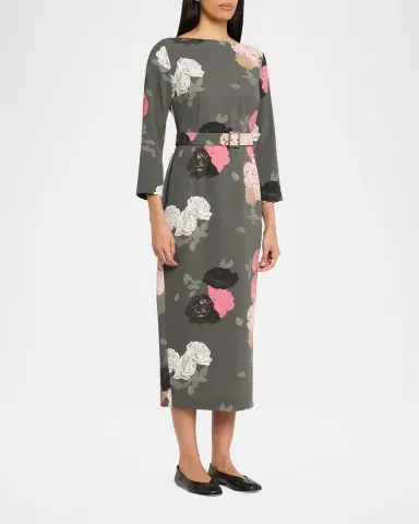BERNADETTE Luce Floral-Print Belted Midi Dress | Thumbnail 8 BERNADETTE Luce Floral-Print Belted Midi Dress | Thumbnail 8