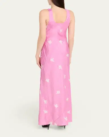 Alix of Bohemia Adele Silk Jasmine-Print Maxi Slip Dress | Thumbnail 3 Alix of Bohemia Adele Silk Jasmine-Print Maxi Slip Dress | Thumbnail 3