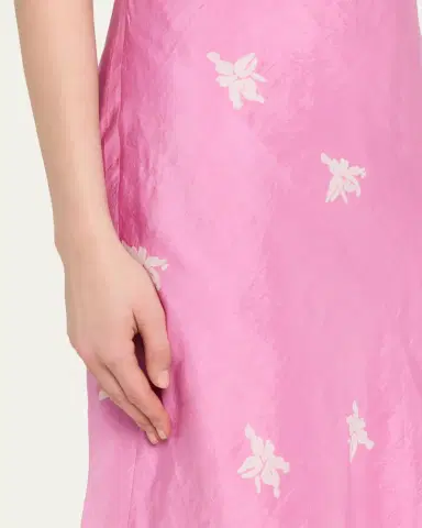 Alix of Bohemia Adele Silk Jasmine-Print Maxi Slip Dress | Thumbnail 5 Alix of Bohemia Adele Silk Jasmine-Print Maxi Slip Dress | Thumbnail 5
