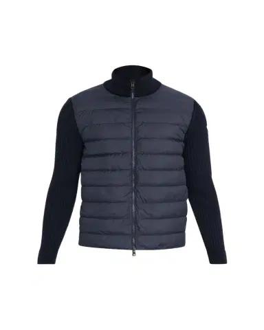 Moncler Men's Padded Wool Full-Zip Cardigan | Thumbnail 1 Moncler Men's Padded Wool Full-Zip Cardigan | Thumbnail 1