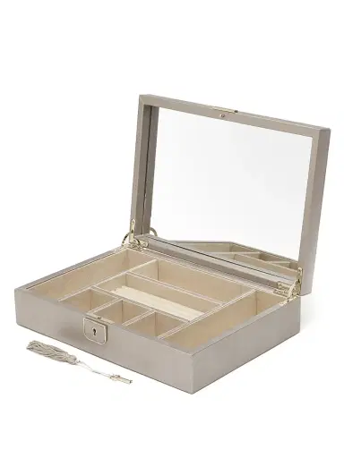 Wolf Women's Palermo Medium Jewelry Box - Grey | Thumbnail 2 Wolf Women's Palermo Medium Jewelry Box - Grey | Thumbnail 2