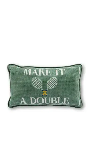 Furbish Studio Make It A Double Needlepoint Pillow | Thumbnail 1 Furbish Studio Make It A Double Needlepoint Pillow | Thumbnail 1