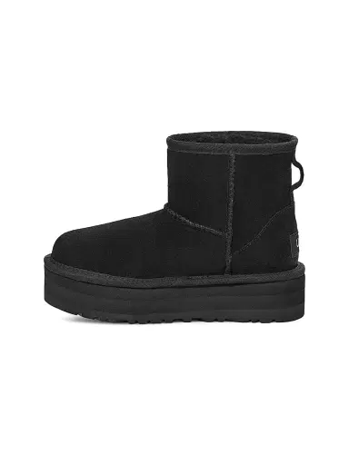 UGG Little Girl's & Girl's Classic Mini Platform Boots - Black - Size 13 (Child) | Thumbnail 4 UGG Little Girl's & Girl's Classic Mini Platform Boots - Black - Size 13 (Child) | Thumbnail 4