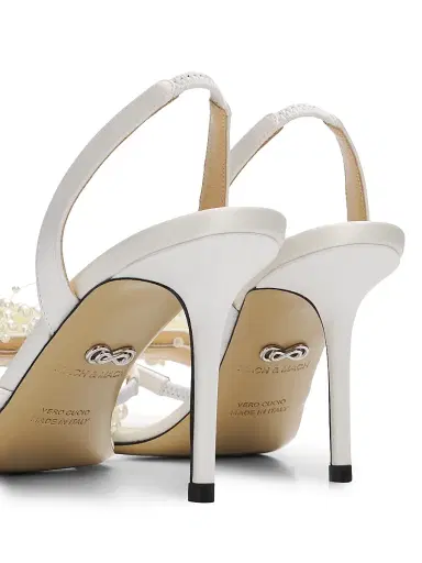 Mach & Mach Women's 85MM Imitation-Pearl-Embellished Satin Sandals | Thumbnail 6 Mach & Mach Women's 85MM Imitation-Pearl-Embellished Satin Sandals | Thumbnail 6