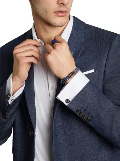 Tateossian Men's Globe Revolve - Blue | Thumbnail 4 Tateossian Men's Globe Revolve - Blue | Thumbnail 4
