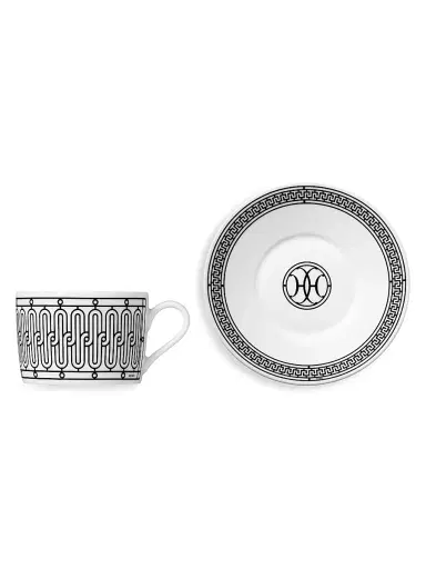 La Table Hermes H Déco Tea Cup & Saucer | Thumbnail 1 La Table Hermes H Déco Tea Cup & Saucer | Thumbnail 1