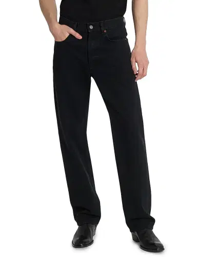 Saint Laurent Men's Loose-Fit Jeans in South Denim - Old Black - Size 27 | Thumbnail 4 Saint Laurent Men's Loose-Fit Jeans in South Denim - Old Black - Size 27 | Thumbnail 4