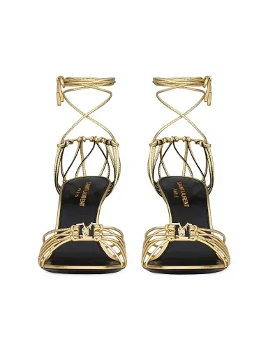 Saint Laurent Women's Babylone Sandals in Metallic Leather - Or - Size 12 | Thumbnail 3 Saint Laurent Women's Babylone Sandals in Metallic Leather - Or - Size 12 | Thumbnail 3