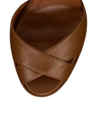 Christian Louboutin Women's Cora 100MM Leather Sandals - Cuoio | Thumbnail 4 Christian Louboutin Women's Cora 100MM Leather Sandals - Cuoio | Thumbnail 4