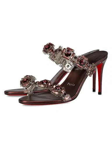 Christian Louboutin Women's Just Jewel 85MM Leather Sandals | Thumbnail 2 Christian Louboutin Women's Just Jewel 85MM Leather Sandals | Thumbnail 2