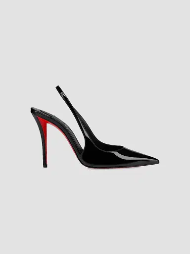 Christian Louboutin Women's Miss Z Patent Leather 100MM Sling Back Pumps - Caruzo | Thumbnail 5 Christian Louboutin Women's Miss Z Patent Leather 100MM Sling Back Pumps - Caruzo | Thumbnail 5