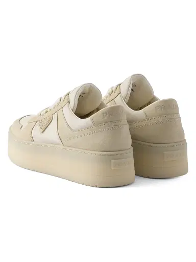 Prada Women's Downtown 50MM Logo Sneakers - Beige Khaki | Thumbnail 3 Prada Women's Downtown 50MM Logo Sneakers - Beige Khaki | Thumbnail 3