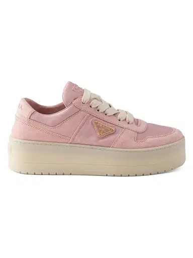 Prada Women's Downtown 50MM Logo Sneakers - Beige Khaki | Thumbnail 9 Prada Women's Downtown 50MM Logo Sneakers - Beige Khaki | Thumbnail 9