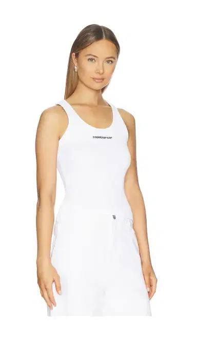 Casablanca Ribbed Tank Top | Thumbnail 2 Casablanca Ribbed Tank Top | Thumbnail 2